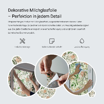 Decorative window film stained glass design Plant symmetry