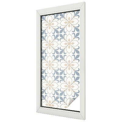 Frosted window film with stained glass pattern Floral beauty