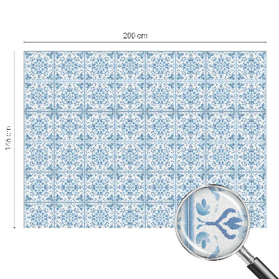 Coloured glass film for windows Floral ornaments