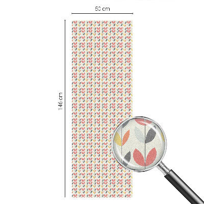 Coloured glass film for windows Retro leaves