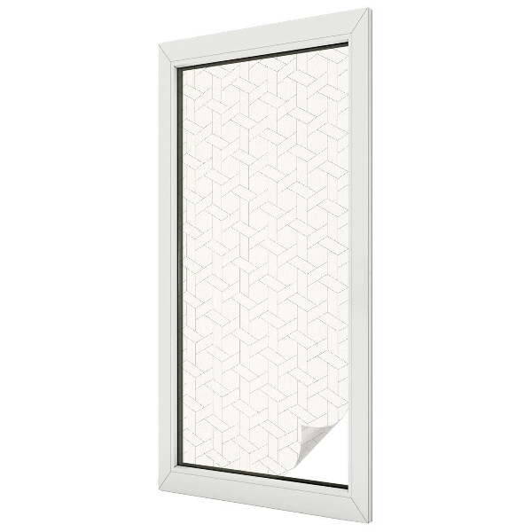 Privacy window film stained glass effect Geometric braid