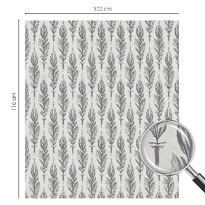 Coloured glass film for windows Elegant feathers