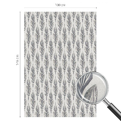 Coloured glass film for windows Elegant feathers