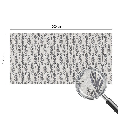 Coloured glass film for windows Elegant feathers