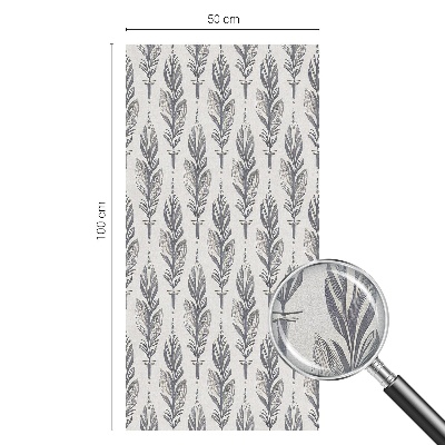 Coloured glass film for windows Elegant feathers