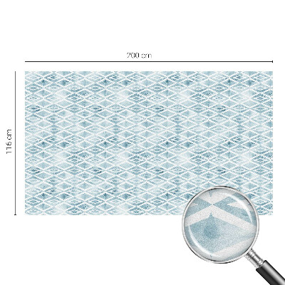 Coloured glass film for windows Blue rhombuses