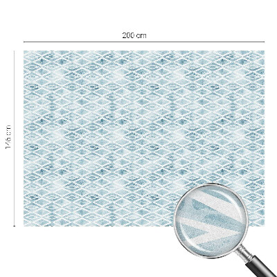 Coloured glass film for windows Blue rhombuses