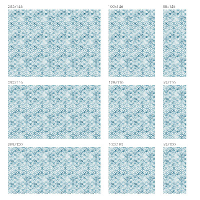 Coloured glass film for windows Blue rhombuses