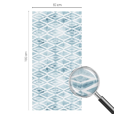 Coloured glass film for windows Blue rhombuses