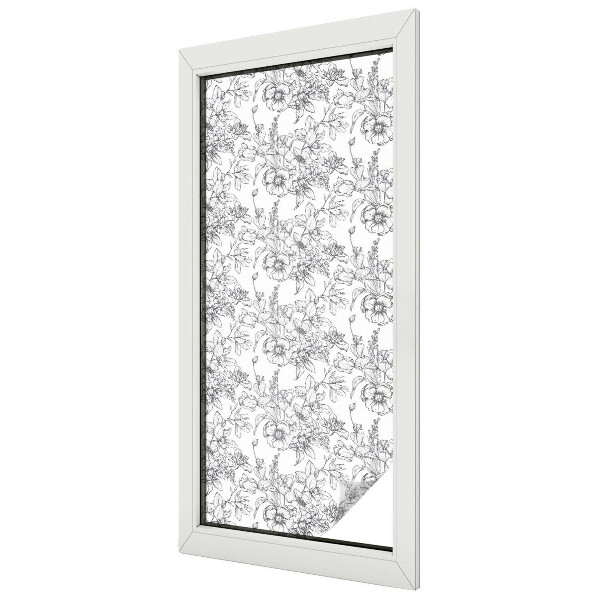 Patterned window film stained glass Floral elegance