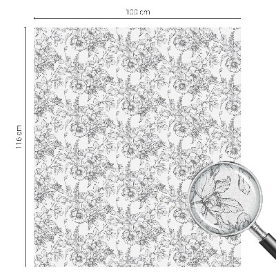 Patterned window film stained glass Floral elegance