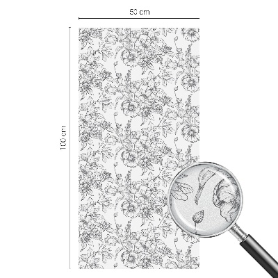 Patterned window film stained glass Floral elegance