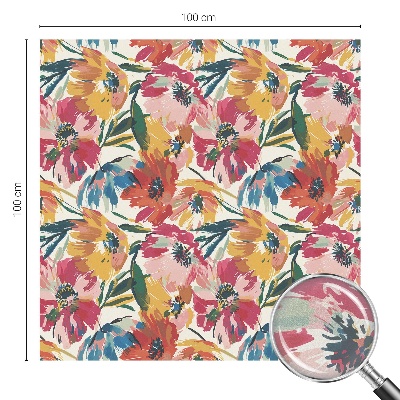 Frosted window film with stained glass pattern Flower explosion