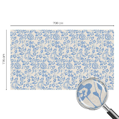 Frosted window film with stained glass pattern Flowers leaves