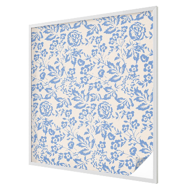 Frosted window film with stained glass pattern Flowers leaves