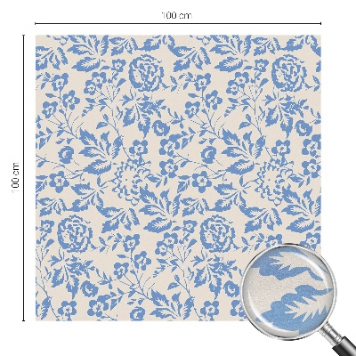 Frosted window film with stained glass pattern Flowers leaves