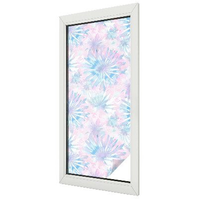 Patterned window film stained glass Floral watercolors