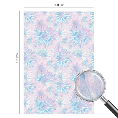 Patterned window film stained glass Floral watercolors