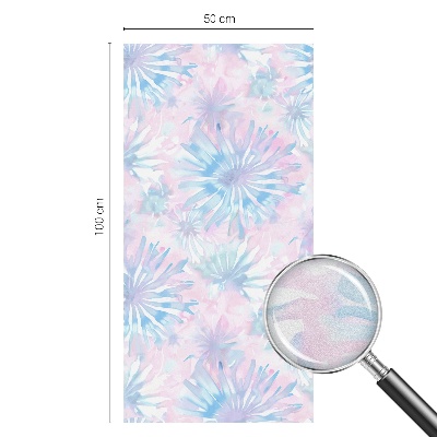 Patterned window film stained glass Floral watercolors