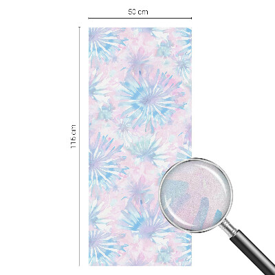 Patterned window film stained glass Floral watercolors