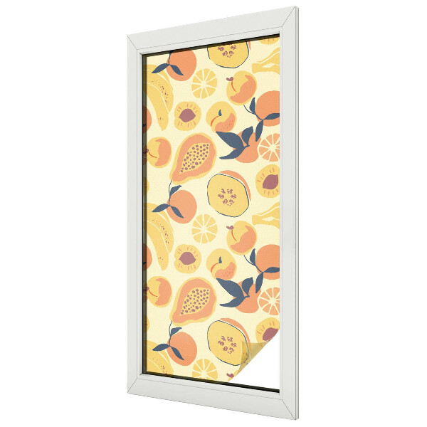 Privacy window film stained glass effect Juicy fruit