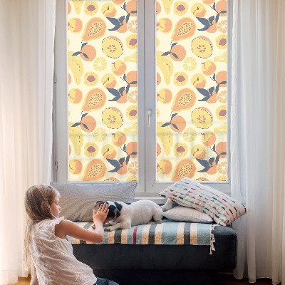 Privacy window film stained glass effect Juicy fruit