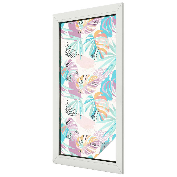 Patterned window film stained glass Abstract jungle