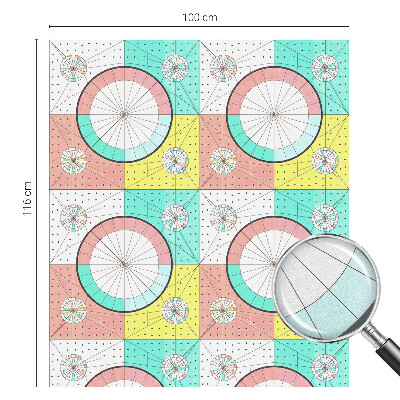 Coloured glass film for windows Geometric circles