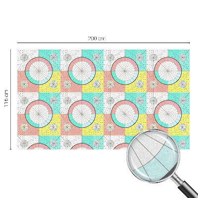 Coloured glass film for windows Geometric circles