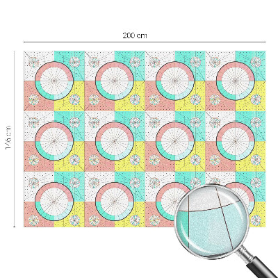 Coloured glass film for windows Geometric circles