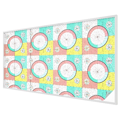 Coloured glass film for windows Geometric circles