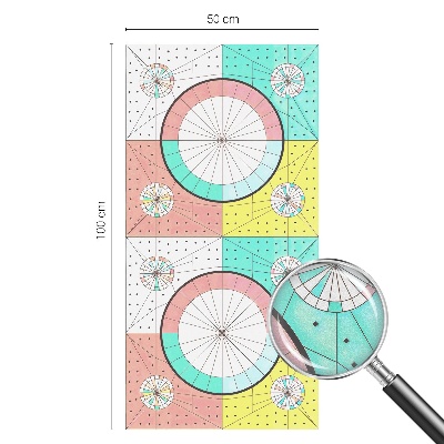 Coloured glass film for windows Geometric circles
