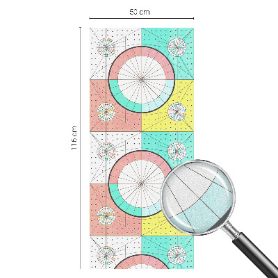 Coloured glass film for windows Geometric circles