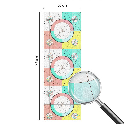 Coloured glass film for windows Geometric circles