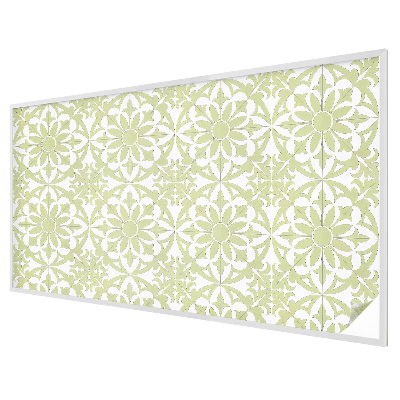 Frosted window film with stained glass pattern Green ornament