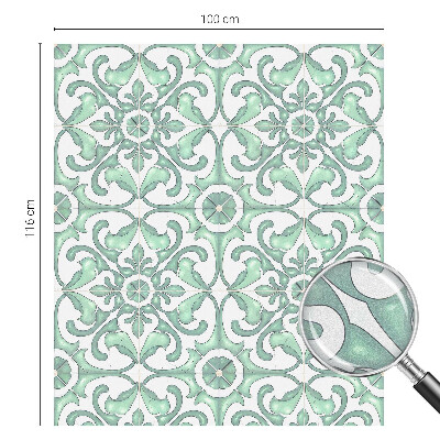 Patterned window film stained glass Green symmetry