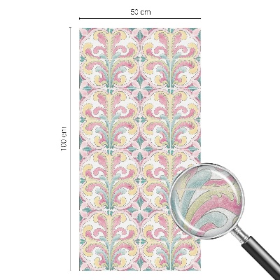Coloured glass film for windows Floral symmetry