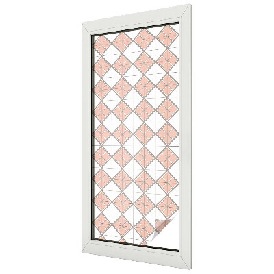 Patterned window film stained glass Geometric rhombuses