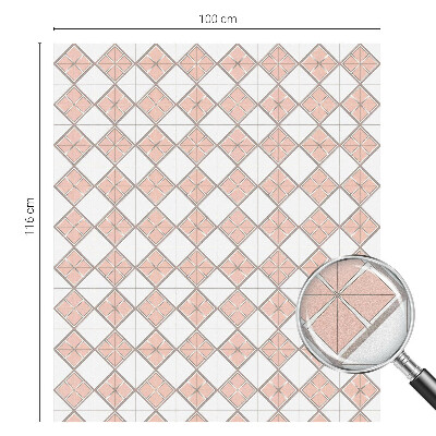 Patterned window film stained glass Geometric rhombuses
