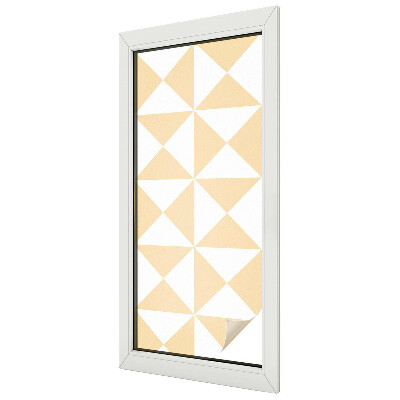 Frosted window film with stained glass pattern Geometric triangles