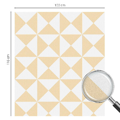 Frosted window film with stained glass pattern Geometric triangles