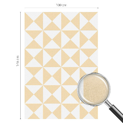 Frosted window film with stained glass pattern Geometric triangles