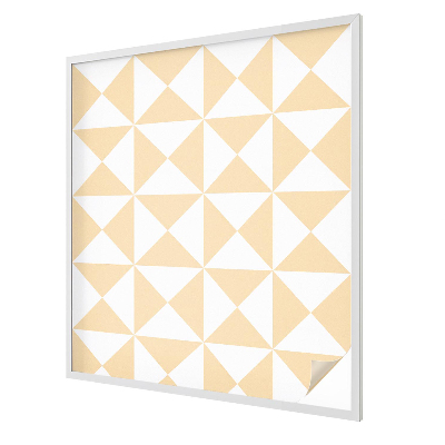 Frosted window film with stained glass pattern Geometric triangles