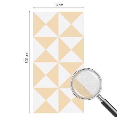 Frosted window film with stained glass pattern Geometric triangles