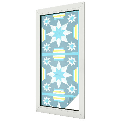 Coloured glass film for windows Star pattern