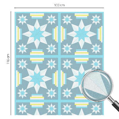 Coloured glass film for windows Star pattern