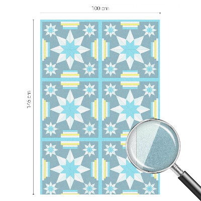 Coloured glass film for windows Star pattern