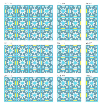 Coloured glass film for windows Star pattern