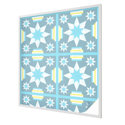 Coloured glass film for windows Star pattern