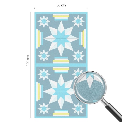 Coloured glass film for windows Star pattern